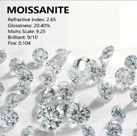 GRA Certified Moissanite 2 Carats 18k/925 Ring 💍 Size 7 - Picture 11 of 14